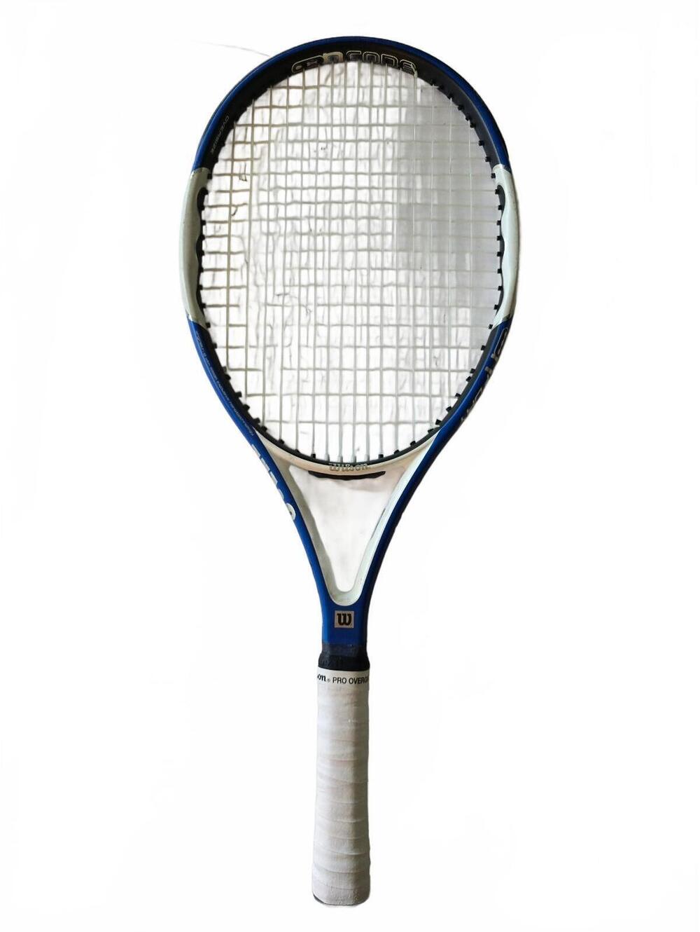 Wilson nCode nFury Hybrid 110 Oversize Tennis Racket Blue/White Adult 4 1/4